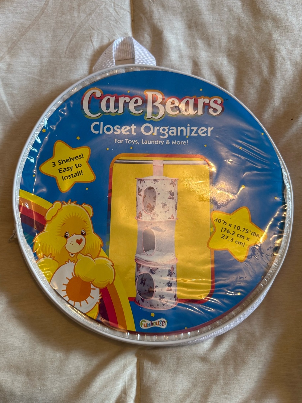 Vtg 2006 Care Bears Hanging Closet Organizer 3-Shelf 30x10.75